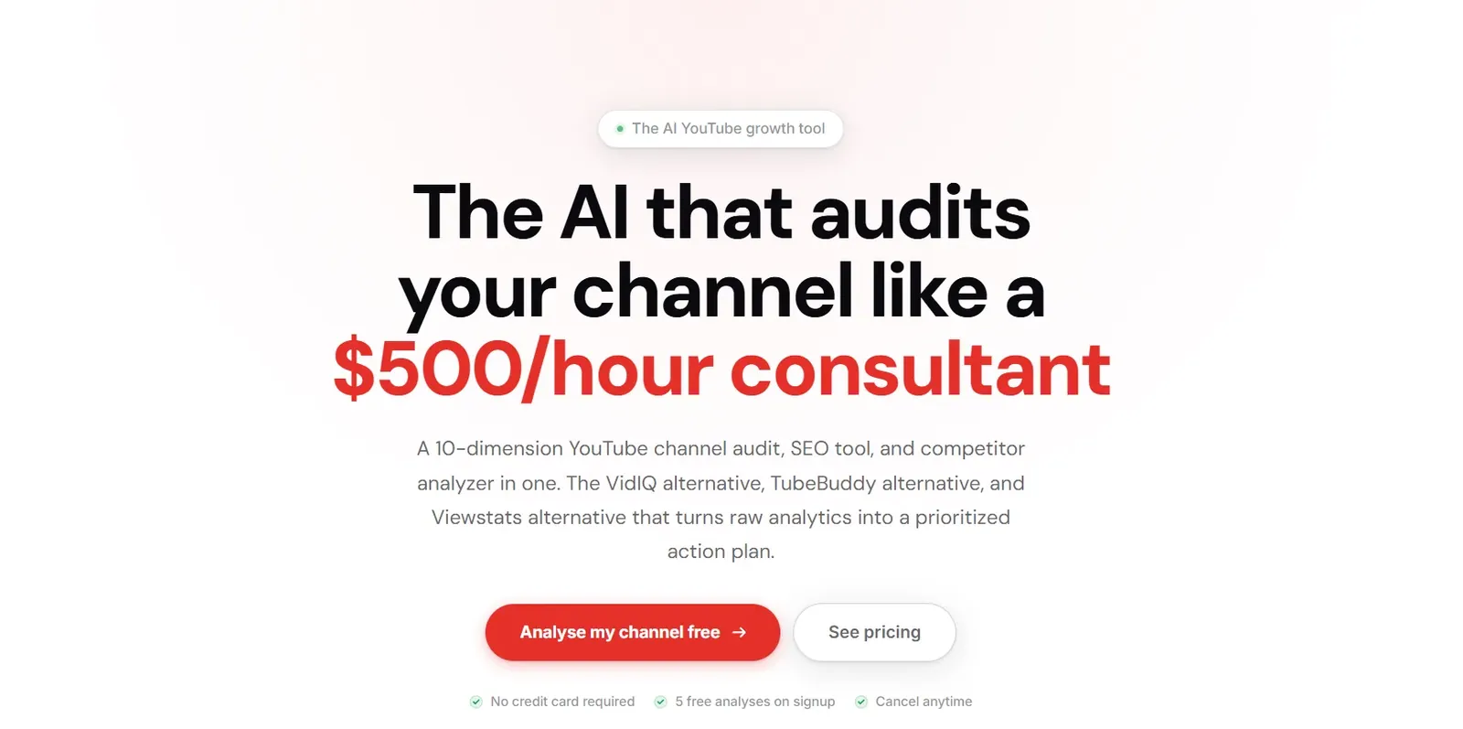 YTGrowth SEO Studio scoring a full video's metadata against the live niche before upload